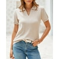 thumbnail image 6 of Arach&Cloz Women's Wool Blend Summer Fall Tops Business Casual Polo Shirts 2025, 6 of 6