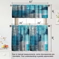 thumbnail image 2 of Turquoise Kitchen Curtains Tiers and Valances Set 3 Piece for Windows Grey Kitchen Window Curtains Set,Modern Abstract Art Valances for Living Room(36" Tiers Set), 2 of 5