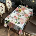 thumbnail image 2 of Vintage Floral Pink Rustic Table Cloth,Wrinkle Resistant Table Cover with Polyester,Waterproof Reusable Tableclothes for Home Decor Summer Spring Picnic Dining Holiday (Rectangle,60x120inch), 2 of 6