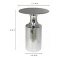 thumbnail image 3 of Moe's Home Collection Rassa 14.5" Round Aluminum Accent Table in Silver, 3 of 5