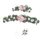 thumbnail image 1 of Flores artificiales Swag / Rústico / Flores de seda / Pared hecha a mano Decorativa Colgante Boda Arco Flores para puerta delantera Adorno Rosado Gloria Corona colgante de puerta delantera, 1 of 4