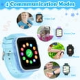 thumbnail image 4 of SHANNA Smart Watch for Kids with GPS 4G HD Touchscreen Watch with Phone GPS Tracker Real-Time Location SOS Video Call Voice Chat Camera for Boys Girls Gift, Blue, 4 of 9