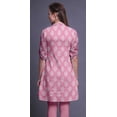 thumbnail image 3 of Bimba Short Kurtis For Ladies Printed Mandarin Collar Roll Up Sleeve Dress, 3 of 6