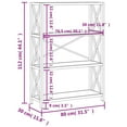 thumbnail image 4 of vidaXL 4-Tier Shelf 80x30x112 cm Solid Wood Oak, 4 of 5