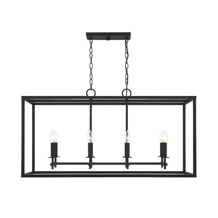 

Trade Winds Mia 8 Light Outdoor Linear Chandelier in Matte Black