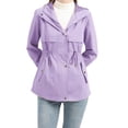 thumbnail image 1 of Mialoley Trench-Coat pour Femmes, Veste à Manches Longues avec Capuche, Fermeture Éclair et Boutons, Veste Décontractée d'Automne avec Poches, 1 of 9