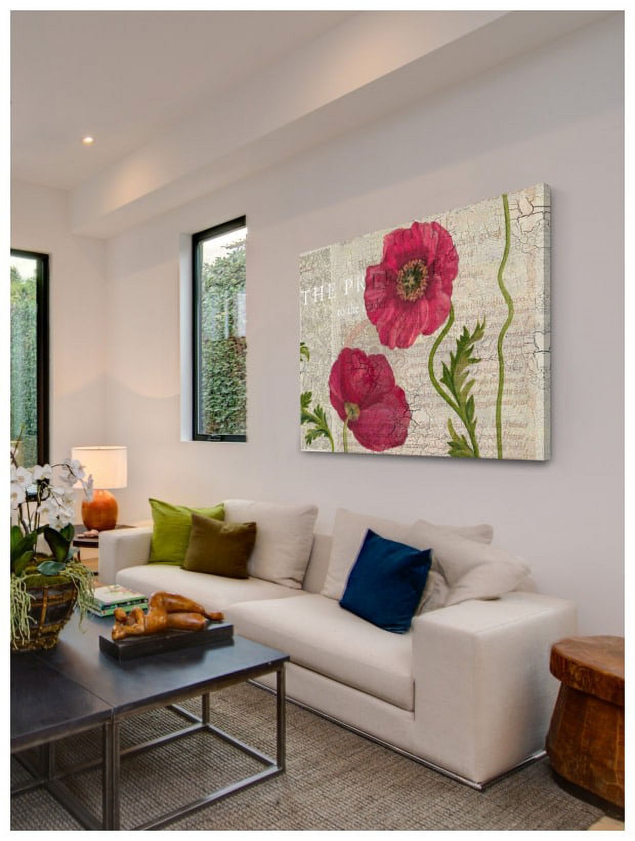"Poppy Pages LS I" Painting Print on Wrapped Canvas