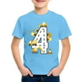 thumbnail image 4 of shoper Car Tees, Boys Shirts Size 8 Vehicle Print Crew Neck Short Sleeve Soft Summer Tops Back to School T-Shirts Toddler To Big Kid Light Blue 160, 4 of 5