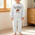 thumbnail image 2 of Baby Boy Clothes Toddler Baby Boys Football Outfit Sundays are for Football with Daddy Rugby Sweatshirt Top Jogger Pants Fall Clothes, 2 of 9
