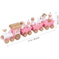 thumbnail image 4 of Tren de madera de Navidad Rail Winter Wonderland Train Mini Train Decor Set para fiesta de Navidad bajo decoraciones para árboles de Navidad rosa Xemadio WMZY-840, 4 of 8