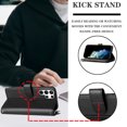 thumbnail image 3 of SaniMore Wallet Case for Samsung Galaxy S23 Ultra, RFID Blocking PU Leather Zipper Handbag Purse Flip Cover, Kickstand Folio Case with Card Slot Wrist Strap Lanyard for Samsung S23 Ultra, Black, 3 of 7
