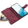 thumbnail image 4 of Samsung Galaxy A53 5G Series Premium Vintage Leather Magnetic Closure Zipper Pocket Wallet Case, 4 of 13