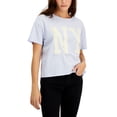 thumbnail image 1 of Grayson Threads Black Juniors’ Ny Short-Sleeve T-Shirt Light Blue/S, 1 of 3