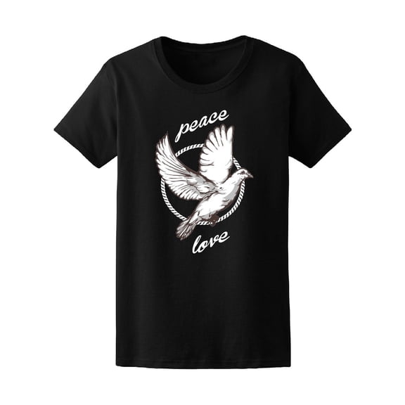 Vintage Peace Dove Symbol Tee Women's -Image by Shutterstock