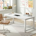 thumbnail image 6 of Tribesigns 70.86 Inch Large Computer Desk, Modern Sturdy Writing Desk for Home Office, White, 6 of 12