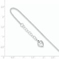 thumbnail image 2 of 925 Sterling Silver Heart 9 Inch Plus 1 Anklet Ankle Bracelet Love, 2 of 6