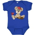 thumbnail image 3 of Inktastic Baseball Teddy Bear Boys Baby Bodysuit, 3 of 5