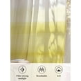 thumbnail image 6 of Sheer Curtains 72 Inches Long 2 Panels Set for Bedroom, Yellow White Ombre Semi Sheer Curtains for Windows, Farmhouse Funny Gradient Striped Voile Window Treatments Rod Pocket Curtain, 6 of 7