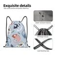 thumbnail image 4 of Fotbe Cute Chameleons On Blue Bolsa Mochila con Cordón Estampada, Bolsa de Gimnasio Deportiva, Bolsa Cinch, Bolsa con Cordón para Hombres y Mujeres-Medium, 4 of 6