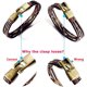 thumbnail image 2 of Xiao Hua Pulsera de cuero vintage para hombre, pulsera de cuerda marrón, 1 pieza, 2 of 5