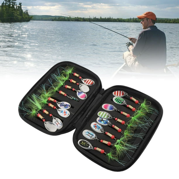 Señuelos De Pesca, Señuelo De Pesca De Metal Spinnerbait Anzuelo Triple Para Lubina