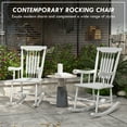 thumbnail image 3 of Outsunny 350 lbs Outdoor Wood Rocking Chairs Set of 2 with High Back White, 3 of 9