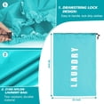 thumbnail image 3 of Isink Bolsa de lavandería, paquete de 2 bolsas de lavandería de viaje para ropa sucia, bolsas de lavandería grandes para viajar, bolsa de viaje para ropa sucia, bolsas de lavandería para campamento, 2, 3 of 5