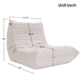 thumbnail image 2 of CRO Decor Full Foam Filled Sofa Chair(White), 2 of 18
