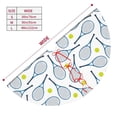 thumbnail image 3 of Lsque Tennis Rackets And Balls Print Christmas Tree Skirt, Tree Skirt with Ties or Velcro, Perfect for Holiday Decorations, Halloween, and New Year-48", 3 of 7