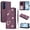 Darkpurple, variant on ELEHOLD Shock-Absorbent 3D Diamond Decoration PU Leather Wallet Cell Phone Case with Wrist Strap For Samsung Galaxy Z Fold 7, Yellow