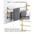 thumbnail image 4 of 24 inch Wowow Gold 3-Tier Wall Mounted Towel Rack with Mounting Hardware in Stainless Steel, 4 of 5