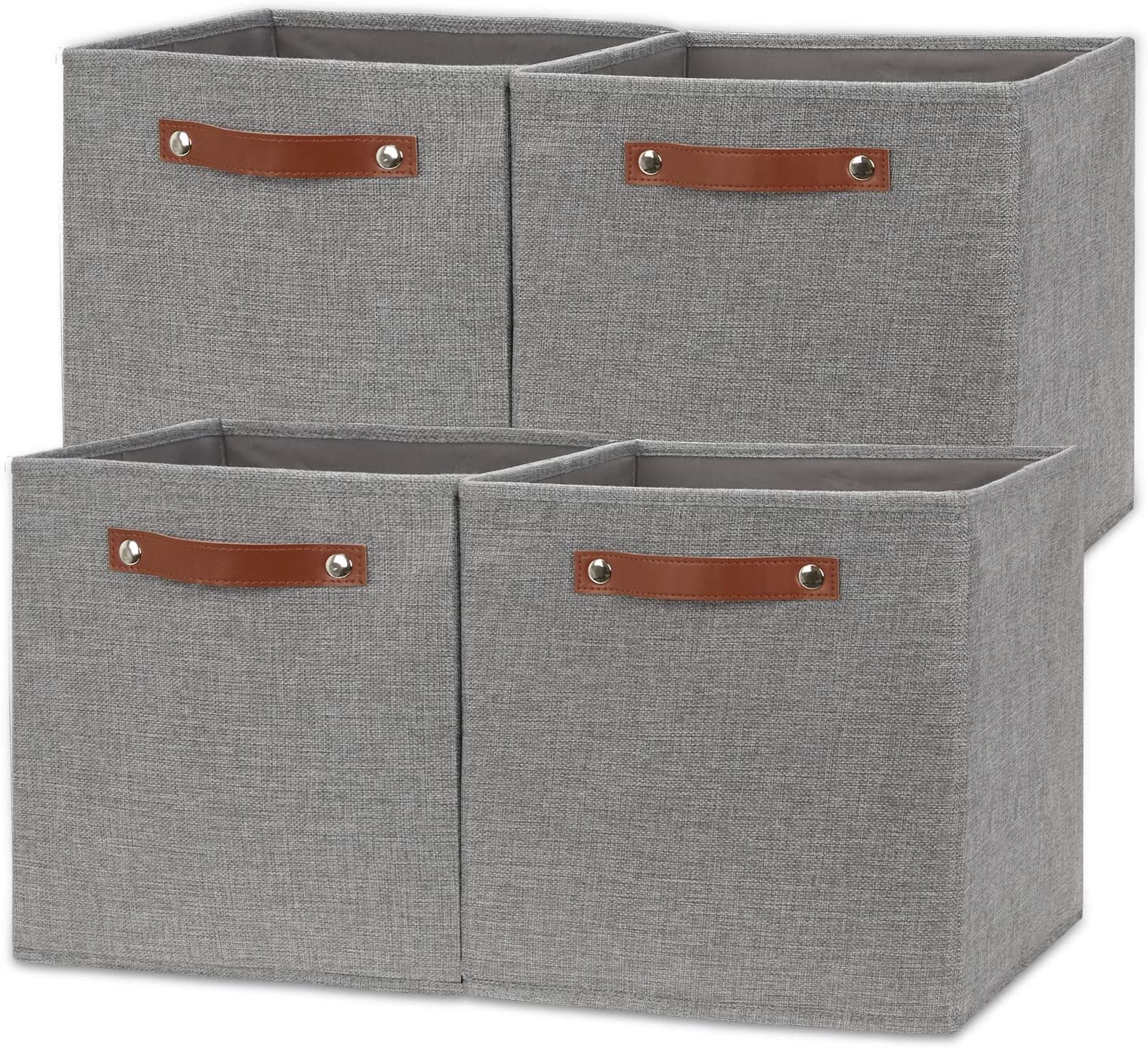 12x12 Storage Cube Bins 4 Pack Fabric Storage Cubes Storage Bins with