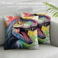 thumbnail image 3 of COMIO  Tyrannosaurus Rex Pillow Covers  Square Pillow Cushion Cases, Modern Decorative Pillow Covers for Couch Sofa Bedroom Car, 3 of 5