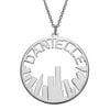 Personalized Cityscape Name Necklace Miami Skyline