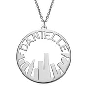 Personalized Cityscape Name Necklace Miami Skyline