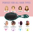thumbnail image 7 of Green Christmas Snowflake Pattern Hair Brush,Girls Detangling Hair Brush,Glide Through Tangles with Ease for Wet & Dry Hair,8.8"X2.8", 7 of 7