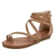 thumbnail image 3 of zapatos informales de baile plano para mujer, zapatillas nuevas a la moda, zapatos huecos para mujer, sandalias de estilo de fondo plano con punta, 3 of 5