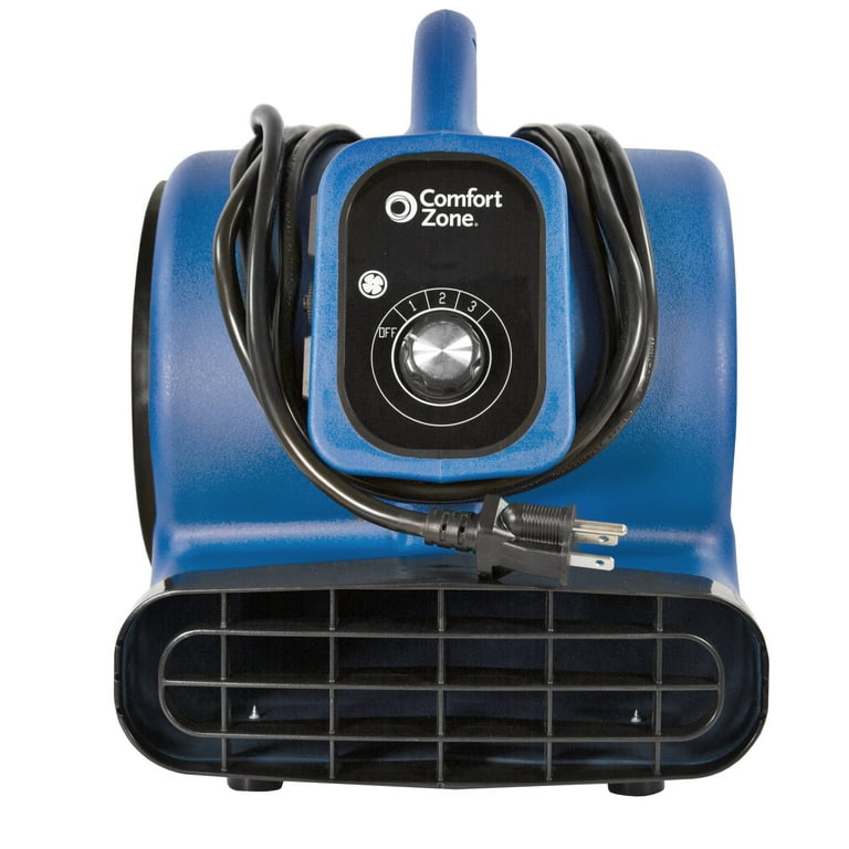 Comfort Zone Power Gear High-Velocity Air Mover, 1/4 HP, Blue - Walmart.com