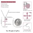 thumbnail image 6 of Beautlace 925 Sterling Silver 3-Way Cross Necklace for Women,Detachable Heart and October Birthstone Cross Double Pendant Necklace,Anniversary Birthday Jewelry Gift for Her Mom Wife Girlfriend, 6 of 10