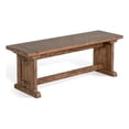 thumbnail image 1 of Yael Side Dining Bench- Plank Seat- Light Brown Mahogany Wood 48 Inch, 1 of 6