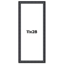 11x28 Frame Black Real Wood Picture Frame Width 1.25 inches | Interior Frame Depth 0.5 inches |