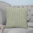 thumbnail image 4 of 18x18 Pillow Covers Set of 2, Sage Green Geometric Throw Pillow Covers Decorative Couch Cushion Case, Minimalism Solid Color Striped Lines Microfiber Square Pillowcases for Bedroom Car Living Room, 4 of 7
