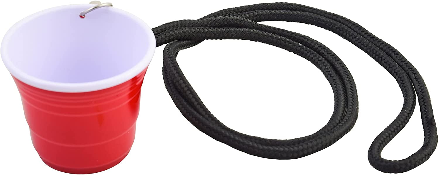 RED CUP LIVING Reusable Shot Glass Necklace 2oz Red Plastic Shot