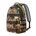 thumbnail image 2 of Library Bookshelf Reading Room Backpack Book Shelf Pattern School Bag for Students, Comfortable and Wear-Resistant, Perfect for Book Club and Reading Activities, 2 of 5