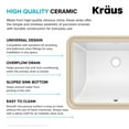 thumbnail image 3 of Kraus KCU-244 Elavo 20-1/4" Rectangular Vitreous China Undermount Bathroom Sink - White, 3 of 7