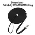 thumbnail image 4 of Dog/Puppy Obedience Recall Training Agility Lead/ Leash - 15ft 20ft 30ft 50ft 100ft - Great for Play,Camping,or Backyard - Black, 4 of 7