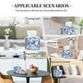 thumbnail image 7 of Rateoe Icy Blue Snowflakes Pattern Tissue Box Cover, Modern Square Decorative Leather Facial Paper Case Organizer Holder Dispenser 5X5X5'', 7 of 7