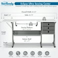 thumbnail image 3 of Sew Ready Eclipse Ultra Sewing Machine Table In Gray / White, 3 of 12