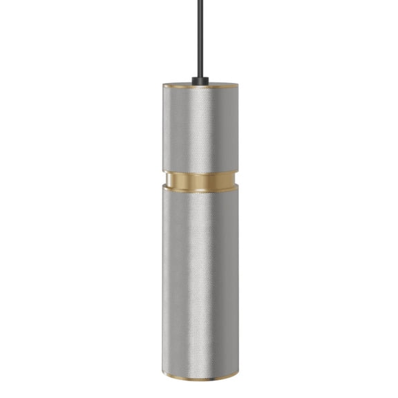 Avenue Lighting HF1072-LGB Pendants Knurled Light Grey With Brass Accents Aluminum Cicada