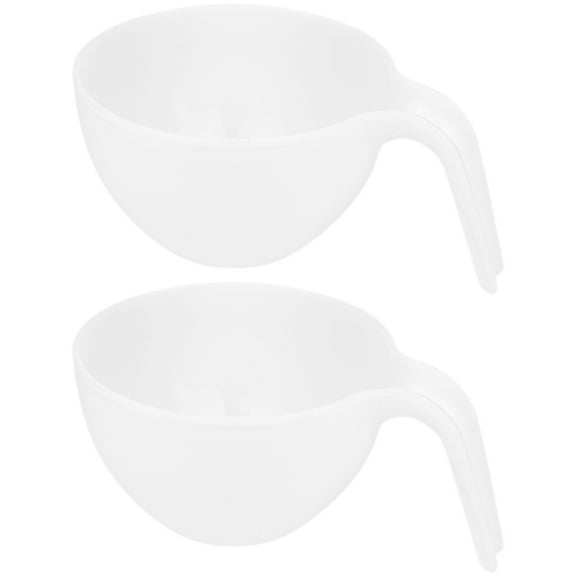PTOOTP Set of 2 Transparent Mixing Bowls with Handle, Easy to Clean, and Lightweight